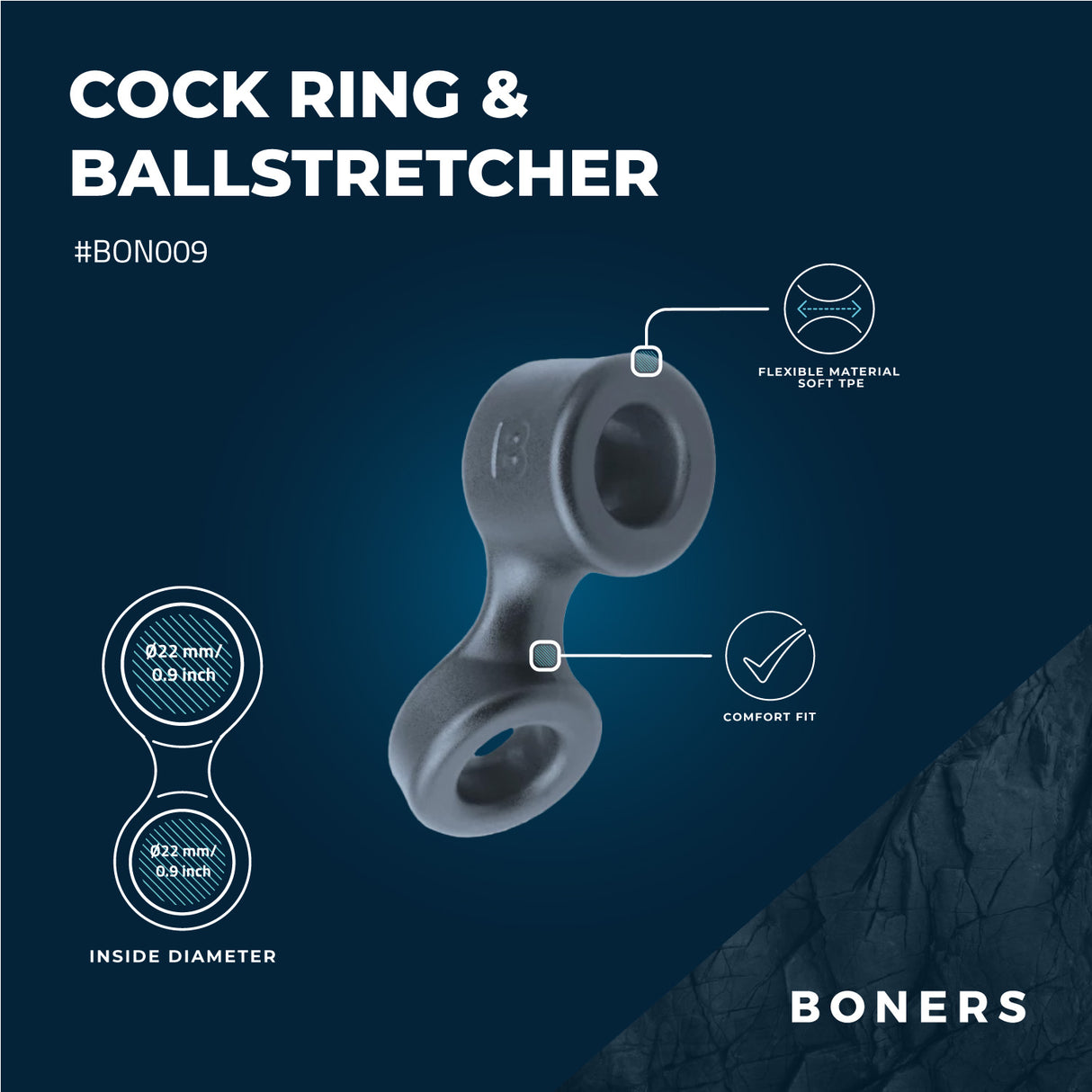 Boners Cock Ring & Ball Stretcher