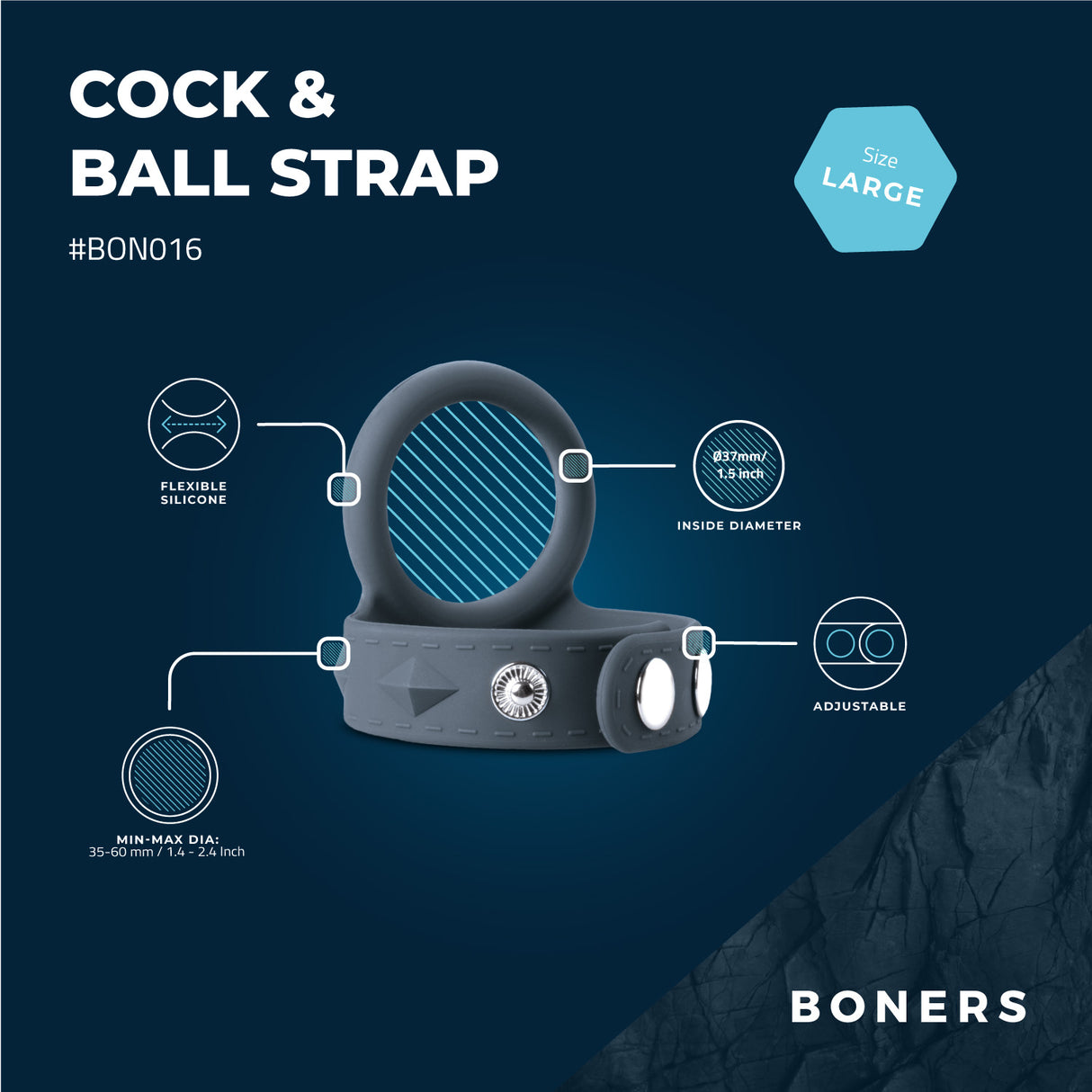 Boners Cock & Ball Strap Large