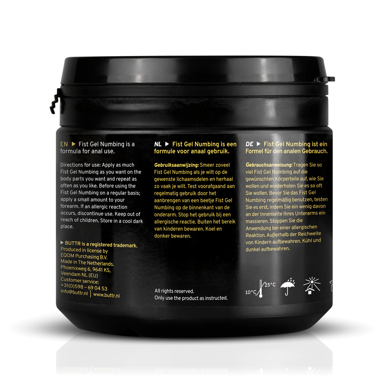 BUTTR Fisting Gel Numbing 500ml