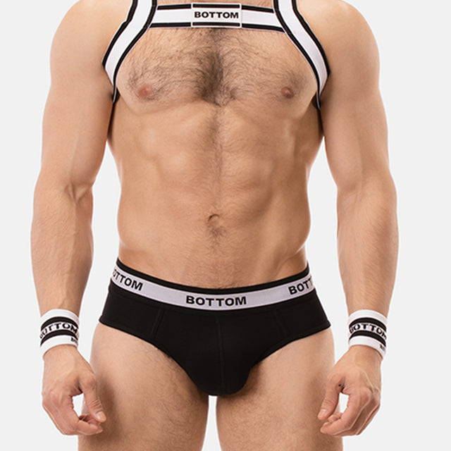 Barcode Berlin Backless Brief BOTTOM Black White