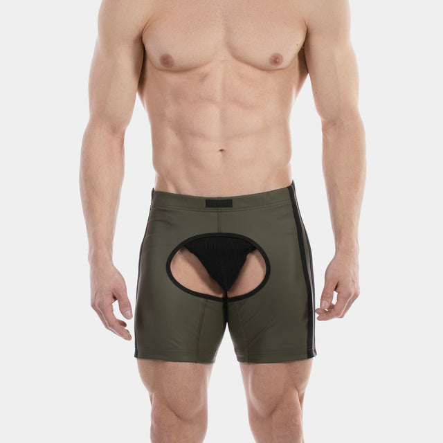 Barcode Berlin Chaps Short Jiho Army Black