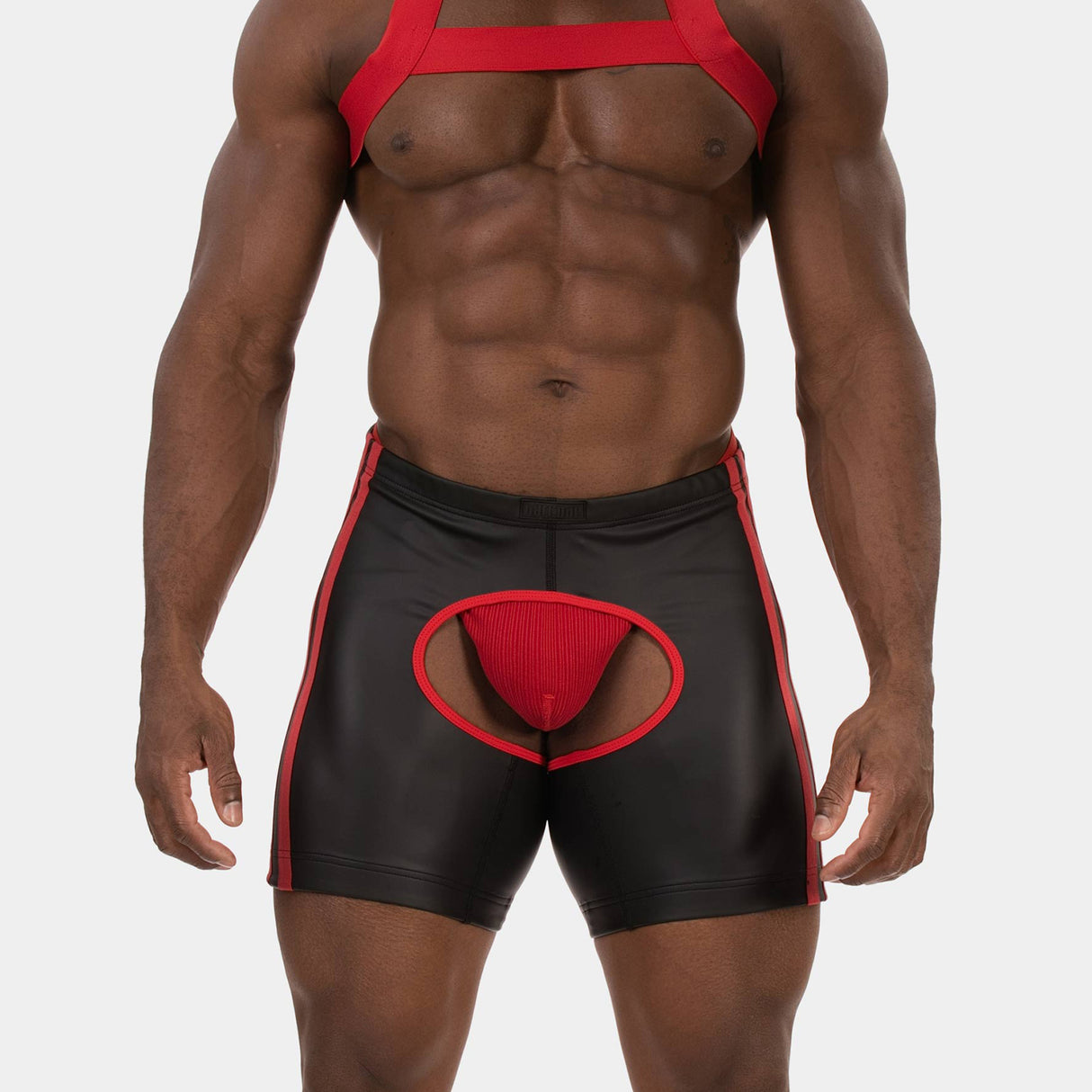 Barcode Berlin Chaps Short Jiho Black Red