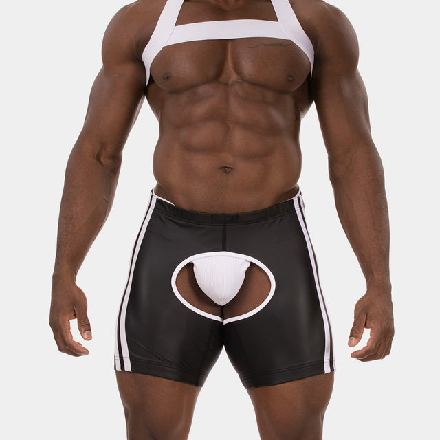 Barcode Berlin Chaps Short Jiho Black White