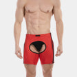 Barcode Berlin Chaps Short Jiho Red Black