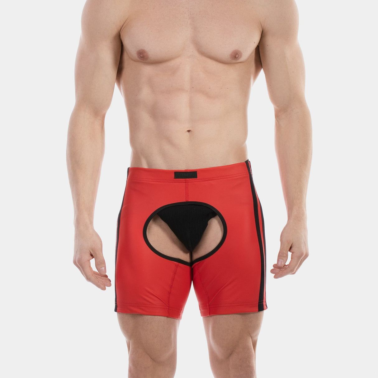 Barcode Berlin Chaps Short Jiho Red Black