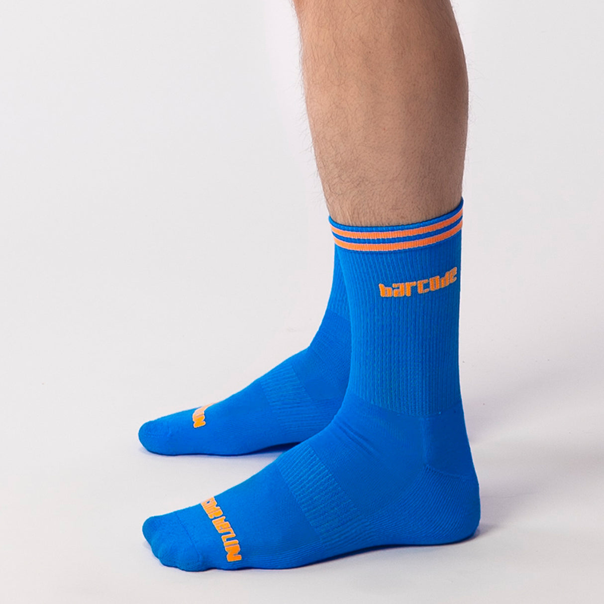 Barcode Berlin Festival Socks Neon Blue Orange