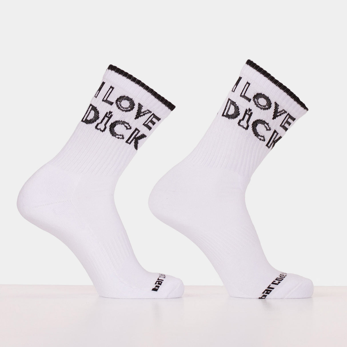 Barcode Berlin Fun Socks I Love Dick White Black