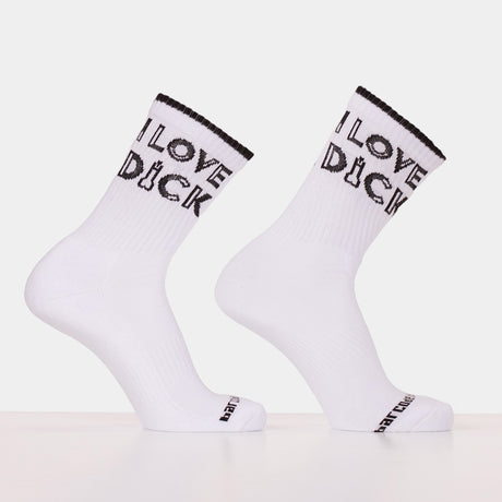 Barcode Berlin Fun Socks I Love Dick White Black