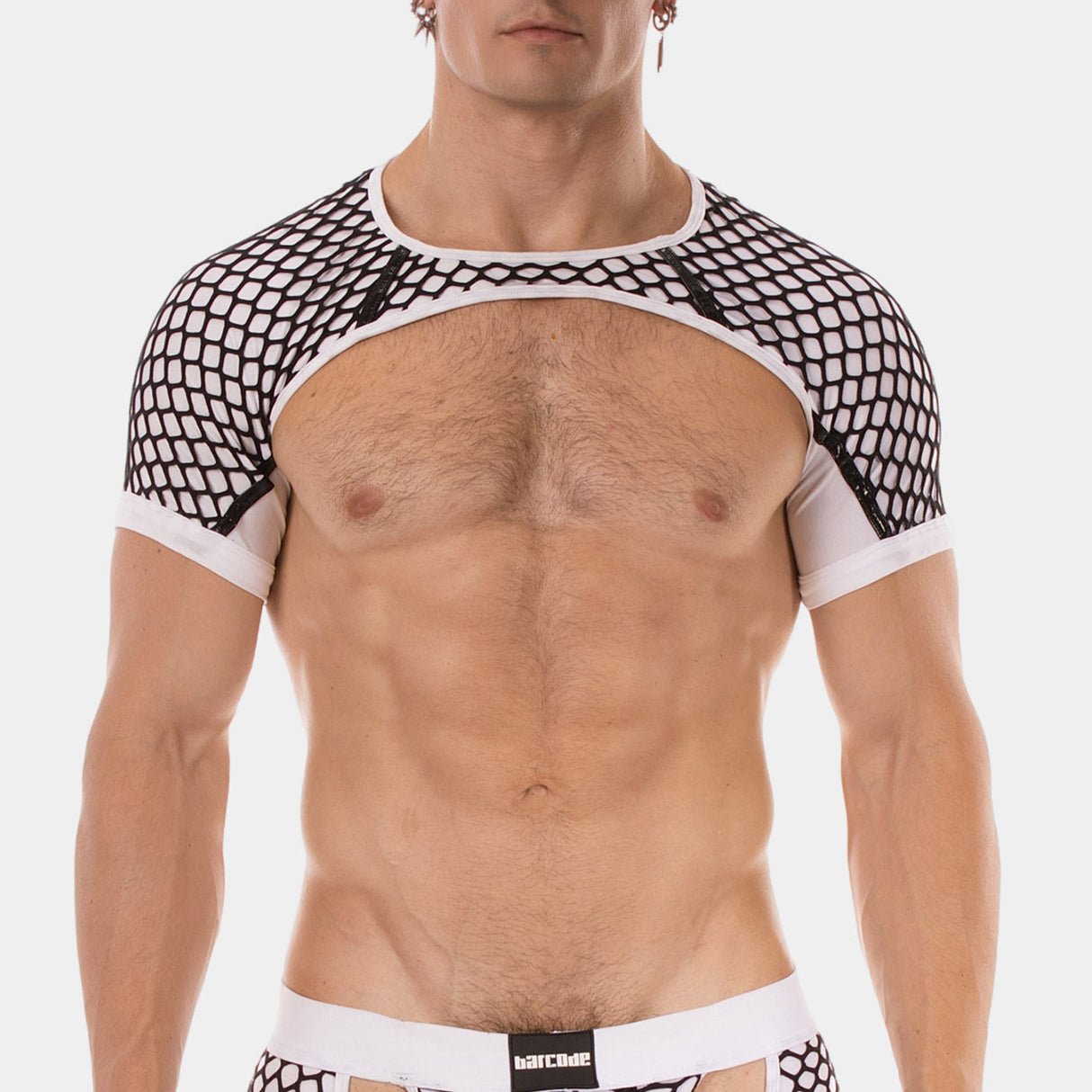 Barcode Berlin Shoulder Harness Ribo White Black