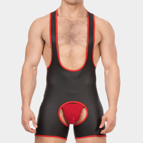 Barcode Berlin Singlet Kam Black Red