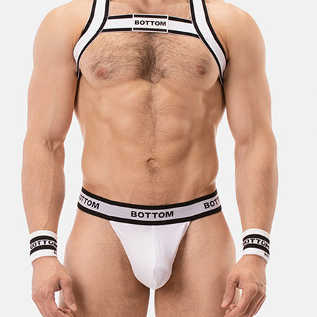 Barcode Berlin Suspender BOTTOM White Black