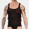 Barcode Berlin Tank Top Lilan Black Red
