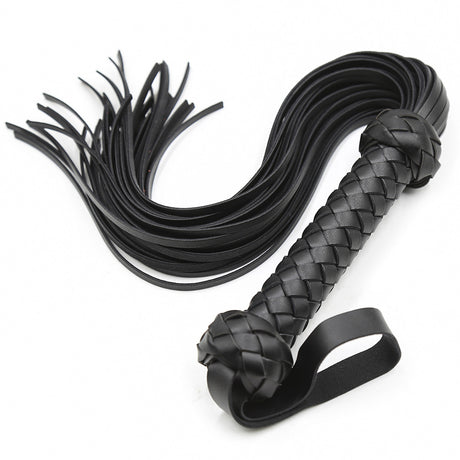 Basixxx Flogger Whip with Braided Handle 19.2 Inch