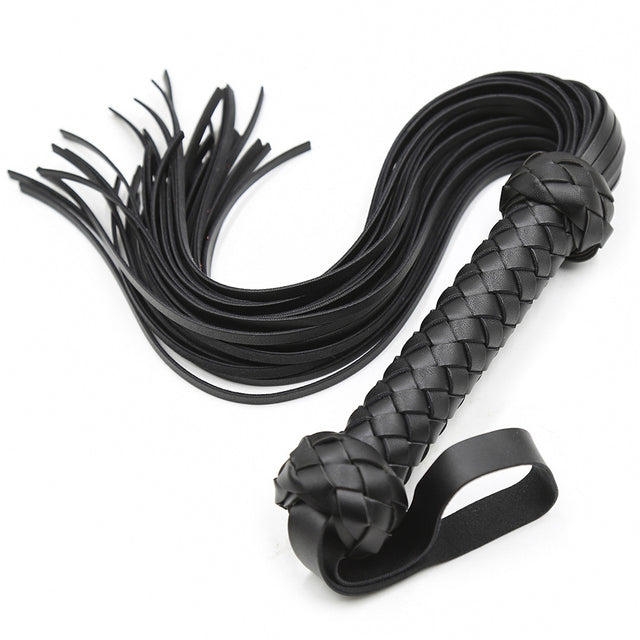 Basixxx Flogger Whip with Braided Handle 19.2 Inch