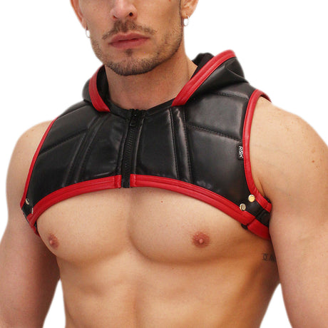 ROK Biker SWAT Crop Hoody Black Red