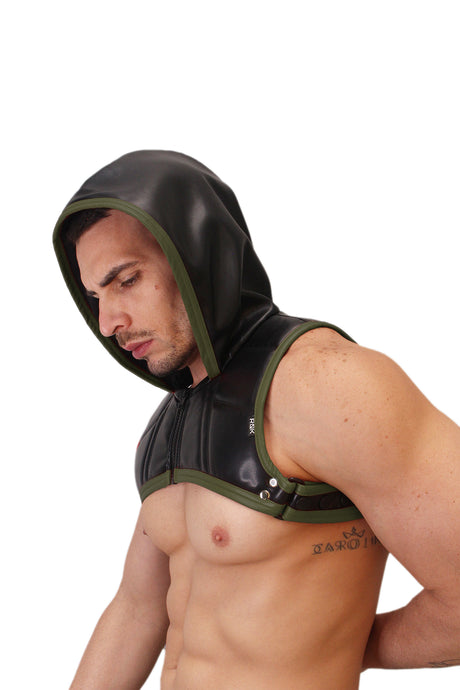 ROK Biker SWAT Crop Hoody Black Army
