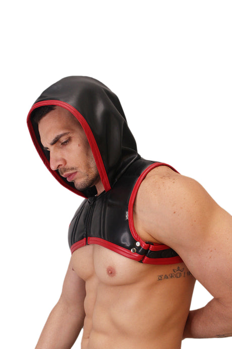 ROK Biker SWAT Crop Hoody Black Red
