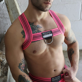 Breedwell Cumdump Bulldog Harness Neon Pink