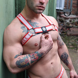 Breedwell Groove Bulldog Harness Red
