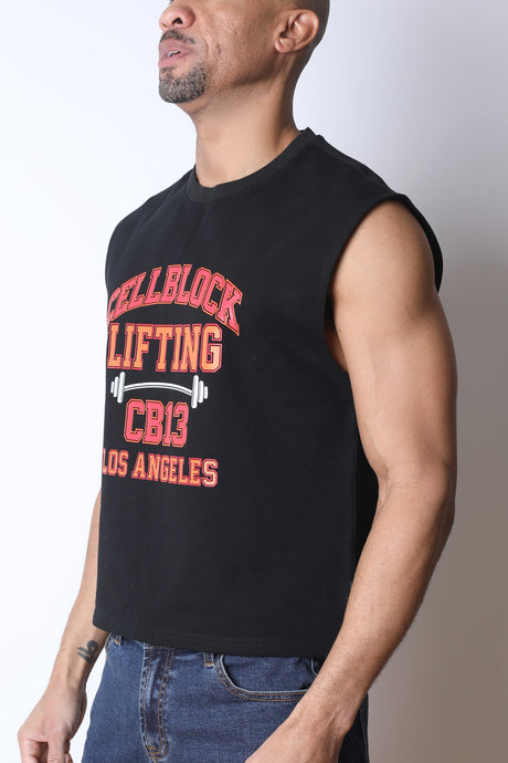Cellblock 13 CB13 Lifting Club Cropped Tank Black