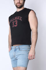 Cellblock 13 CB13 Sport Cropped Muscle Tank Top Black