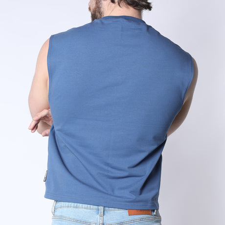 Cellblock 13 CB13 Sport Cropped Muscle Tank Top Blue