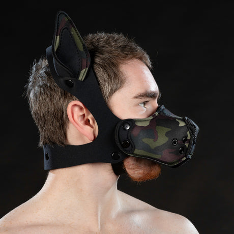 Mr S Leather Neoprene K9 Ears Camo
