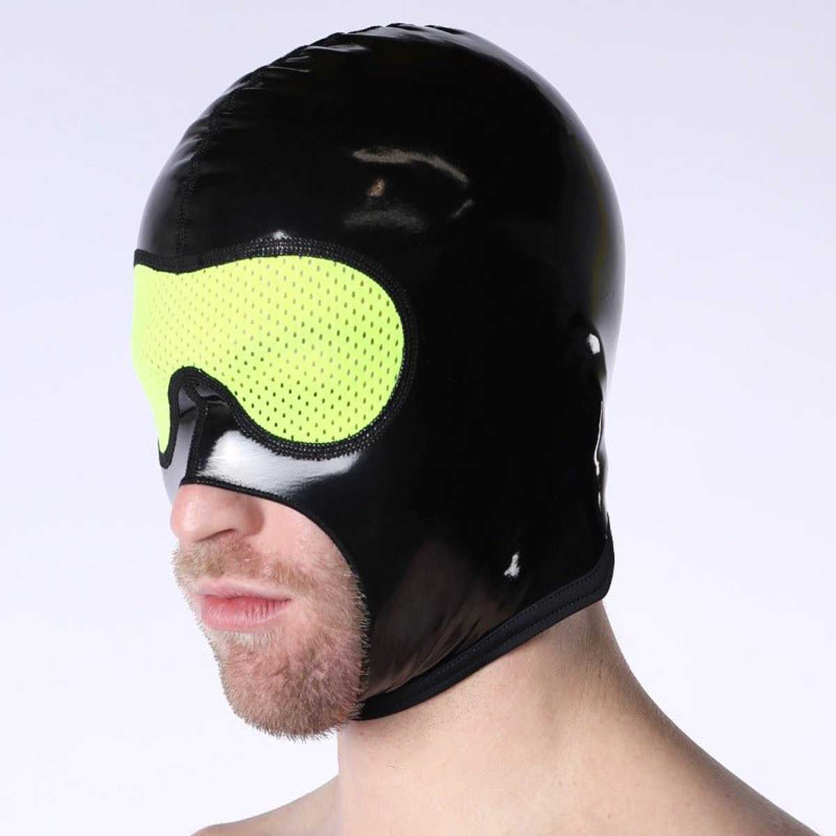 Cellblock 13 Black Chrome Mesh Eye Hood Black Yellow

