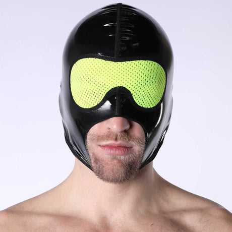 Cellblock 13 Black Chrome Mesh Eye Hood Black Yellow
