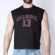 Cellblock 13 CB13 Sport Cropped Muscle Tank Top Black