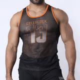 Cellblock 13 Chain Reaction Mesh Tank Top Orange