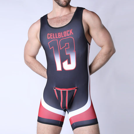Cellblock 13 Chain Reaction Singlet Jock Red