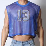 Cellblock 13 Field Goal 13 Mesh Muscle T-Shirt Blue