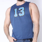 Cellblock 13 Field Goal 13 Muscle Tank Blue
