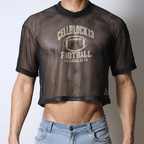 Cellblock 13 Field Goal Football Mesh T-Shirt Black