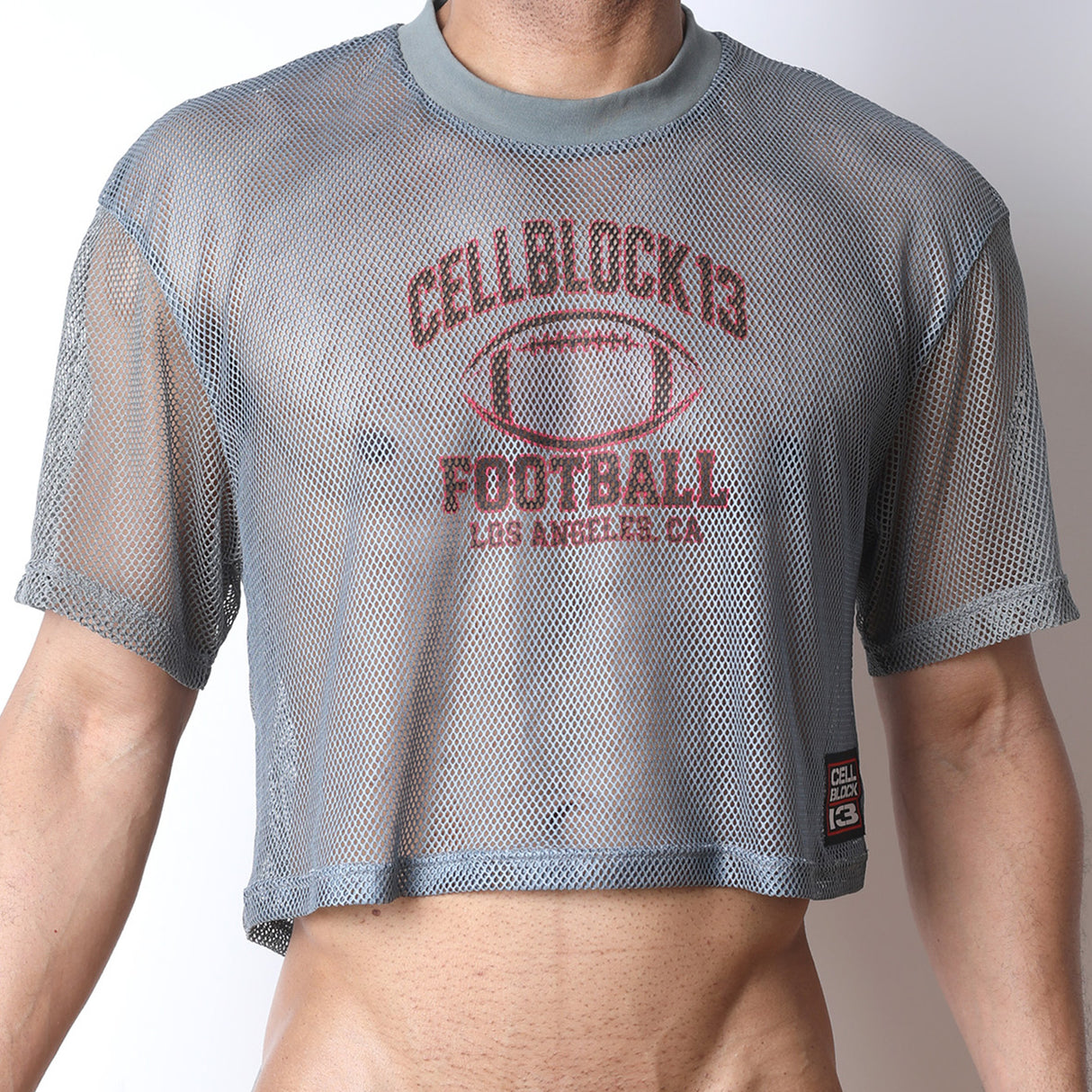Cellblock 13 Field Goal Football Mesh T-Shirt Grey
