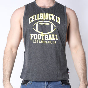 Cellblock 13 Field Goal Football Muscle Tank Charcoal