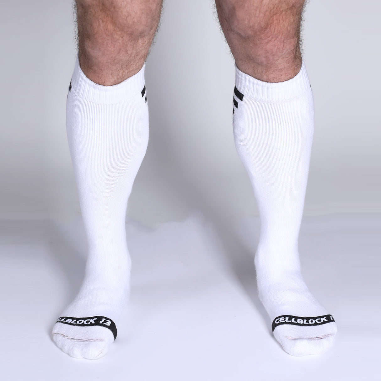 Cellblock 13 Iron Grip Knee High Socks White