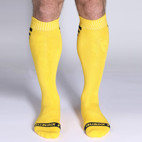 Cellblock 13 Iron Grip Knee High Socks Yellow
