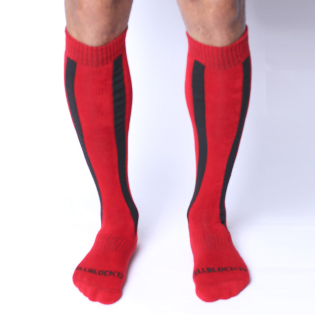 Cellblock 13 Muzzle Up Knee High Socks Red