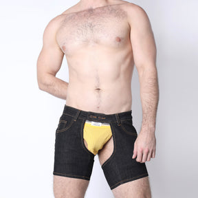 Cellblock 13 Terry Denim Chap Short Black