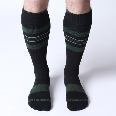 Cellblock 13 Tight End Shadow Socks Black Army