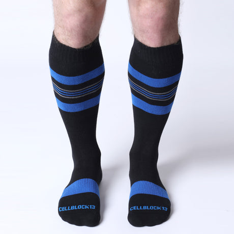Cellblock 13 Tight End Shadow Socks Black Blue