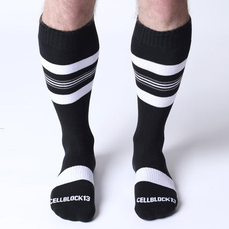 Cellblock 13 Tight End Shadow Socks Black White