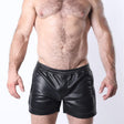 Cellblock 13 Void Vegan Leather Snap Up Shorts Black