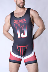 Cellblock 13 Chain Reaction Singlet Jock Red