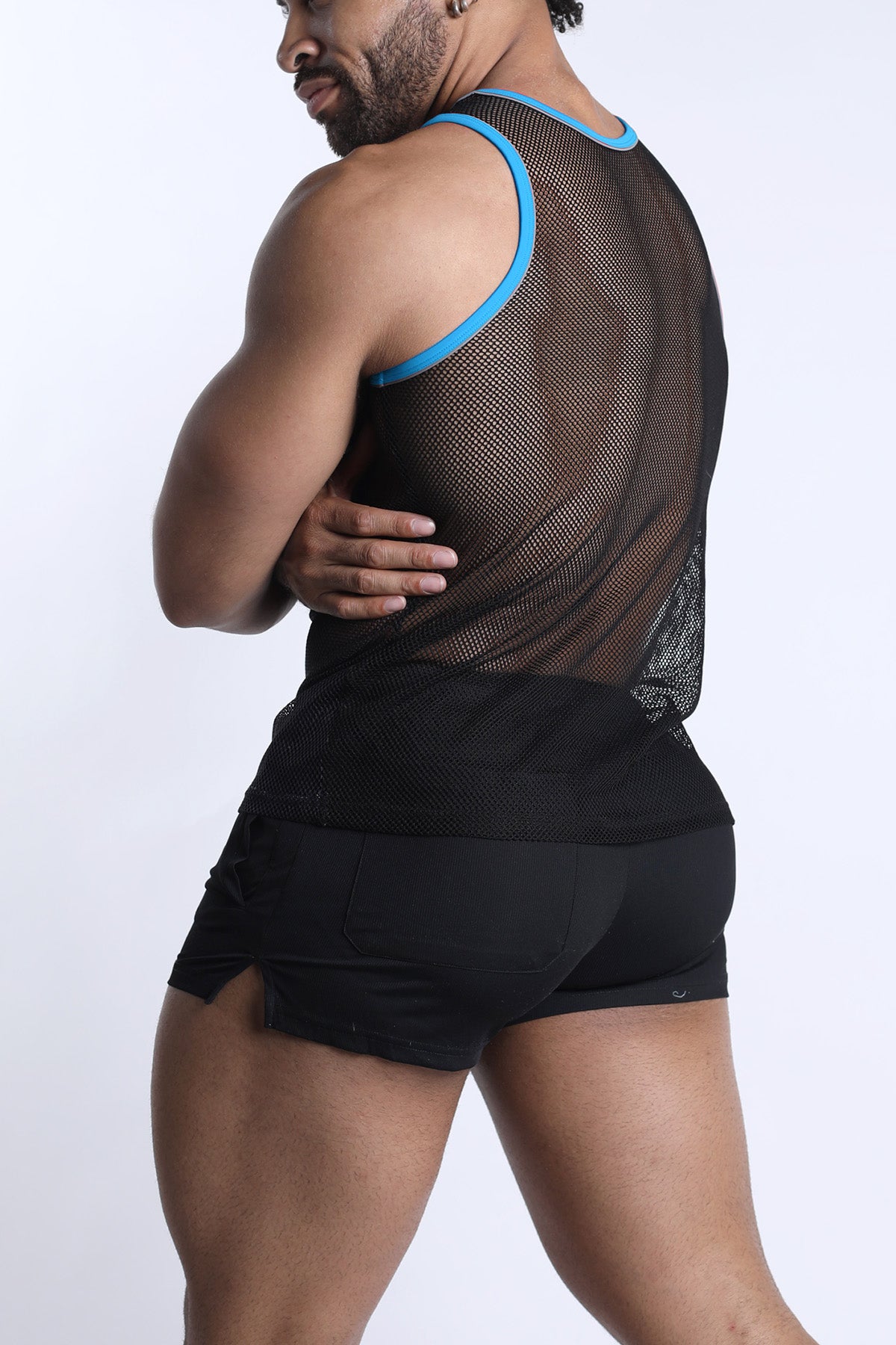 Cellblock 13 Chain Reaction Mesh Tank Top Blue