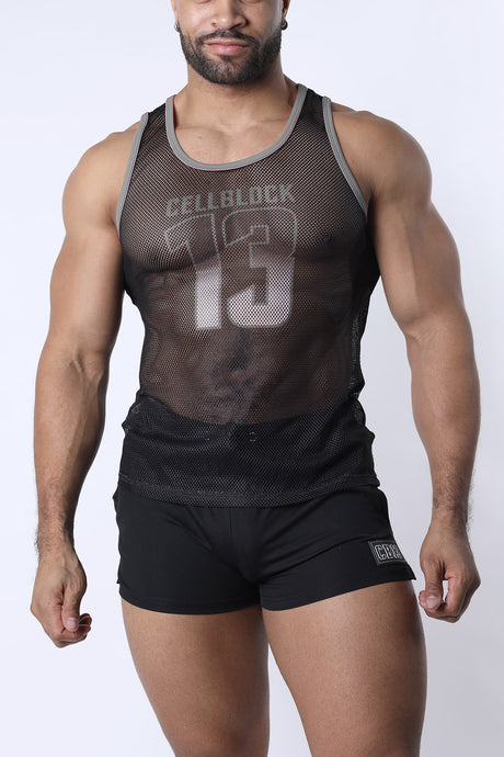 Cellblock 13 Chain Reaction Mesh Tank Top Grey
