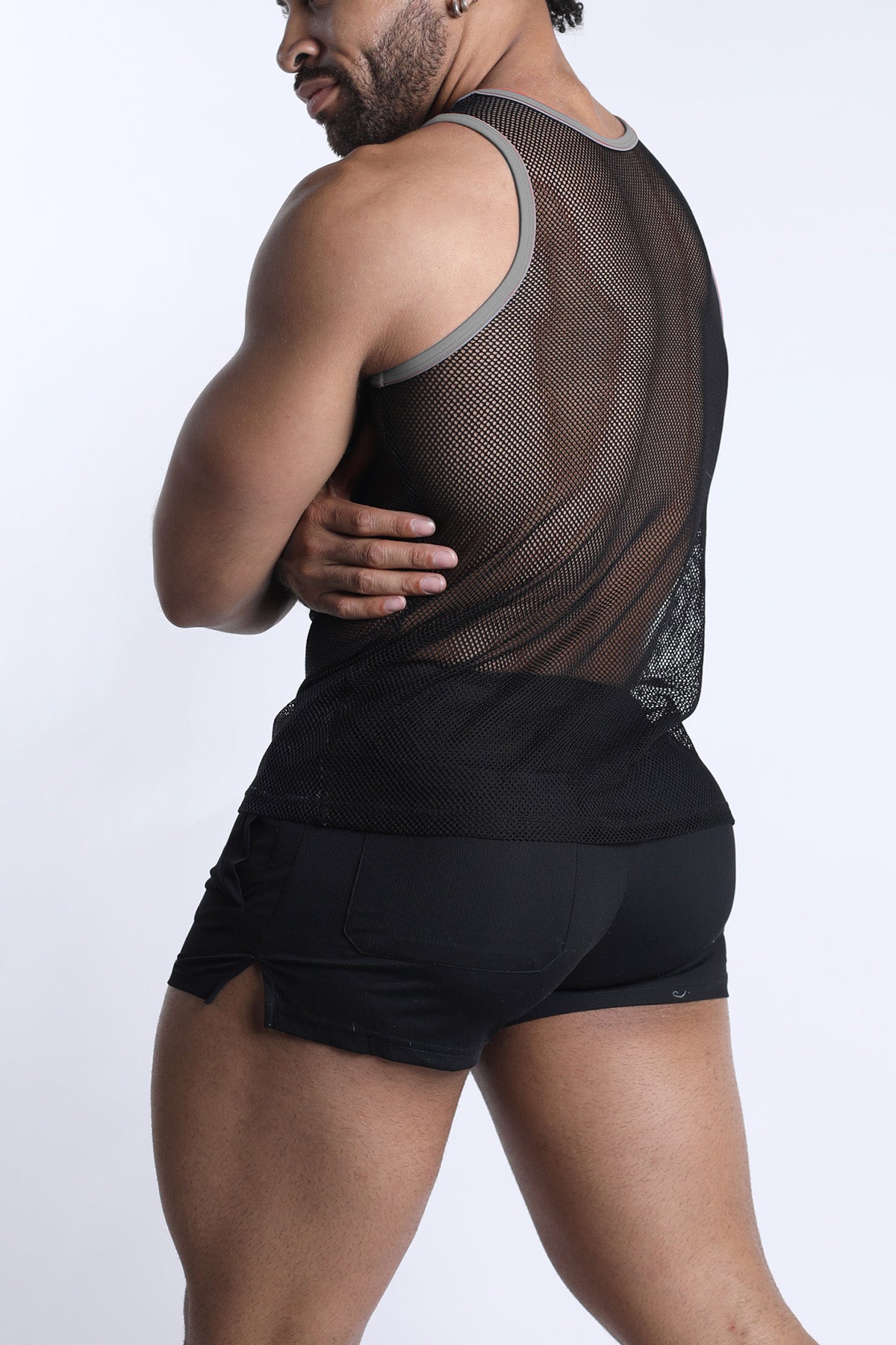 Cellblock 13 Chain Reaction Mesh Tank Top Grey