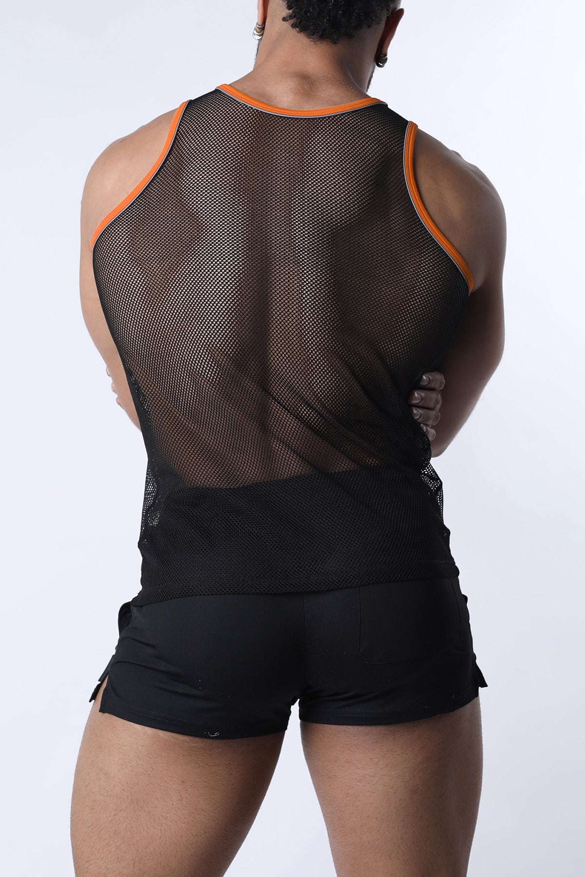 Cellblock 13 Chain Reaction Mesh Tank Top Orange